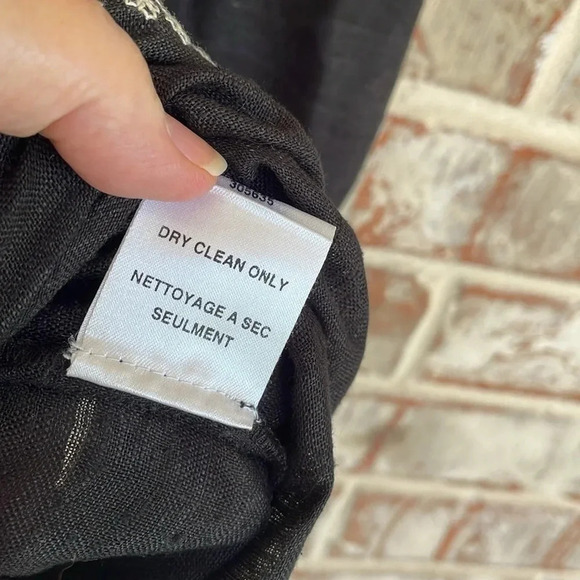 Joie Jaclyn Black 100% Silk Embroidered Balloon Sleeved Dress - Picture 7 of 10